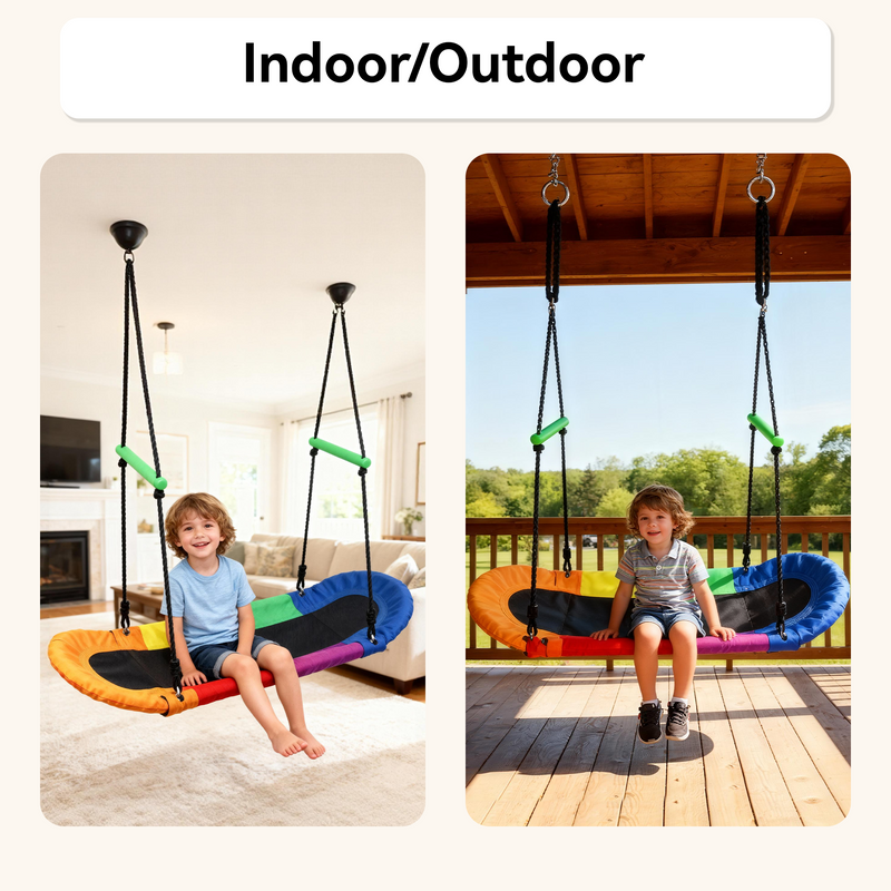 SaveJoy Outdoor Swing, Giant Tree Swing for Kids Todderls Adults