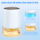 Dehumidifier, 38oz 1100ml Dehumidifiers, 2200 Cubic feet 240sq ft Dehumidifier with 7 Colors LED Light and Auto Shut-off for Basements, Bathroom, Bedroom