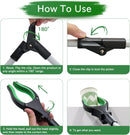 ORFELD Reacher Grabber Tool with Light, 32" Foldable Reacher Grabber ORFELD, Grab at 0-180° Folded Angle, Portable Heavy-Duty Trash Picker with Magnet, 90°Rotating, Lifting 5.5 Lbs