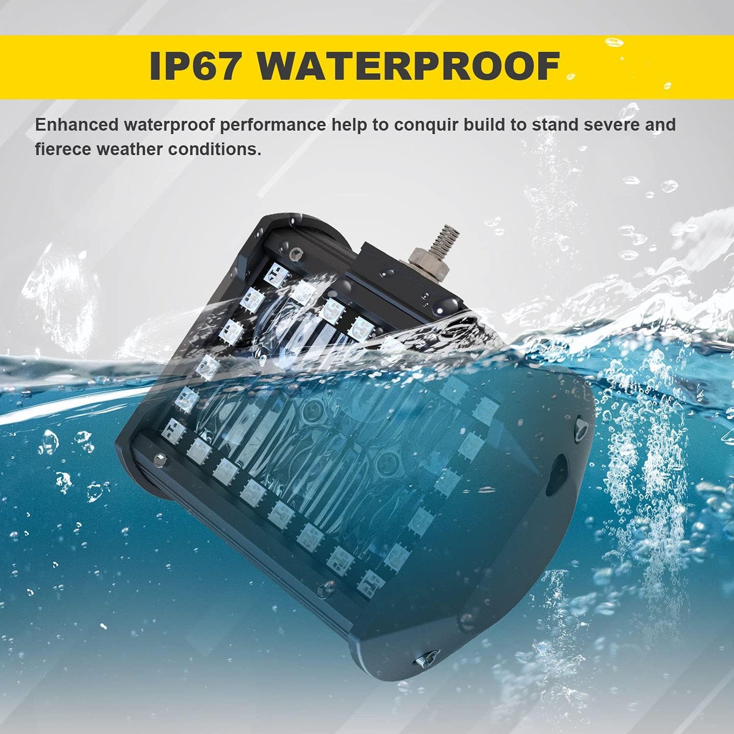 4" inch LED Pods Flood Work Light Bar with Multi-Color Chasing RGB Halo 16 Solid Colors Over 92 Flashing Modes Offroad Pods Lights LED Driving Lamp Fog Lights with Switch Wiring Harness