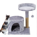 ORFELD Cat Tree Tower with Plush, Cat Condo with Scratching Post for Small Cats L 20" x W 11.8" x H 17", Gray