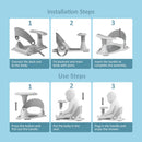 Baby Bath Seat, Baby Bathtub Seat with Thermometer Display/Anti-Slip Cushion/4 Suction Cups, Bath Seat for Babies 6 Months & up, Infant Bath Seats for Babies Toddlers,Baby Bath Chair Shower