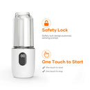 ORFELD Portable Blender with 16 Durable Stainless Steel Blades,17 Oz(500ml) Cordless Small Smoothie & Shake Maker,Use on a full charge 6~8 times,White