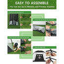 ORFELD Golf Practice Net for Garden, 10x7ft Golf Hitting Aid Net with Golf Mat, Tees and Balls for Backyard Driving