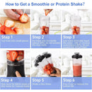 ORFELD Personal Portable Blender, Small Kitchen Appliances Blender Cup for Shakes and Smoothies Rechargeable Shaker Bottle, 20oz