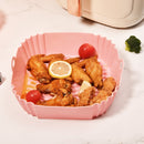 Air Fryer Silicone Liners, CAUTUM 2 Pack 8.3inch Reusable Baking Basket, Kitchen Airfryer Square Pot