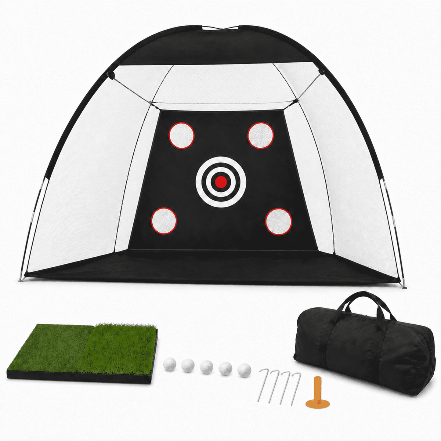 ORFELD Golf Net with Practice Mat, Golf Hitting Aid Nets 10x7FT for Backyard Driving Chipping Training Swing, Gifts for Men Dad and Golfer