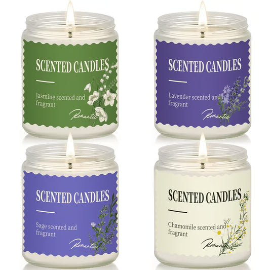 ORFELD Scented Candles Set, 4 Pack 32oz Soy Candles for Home Scented, Gifts for Women Men