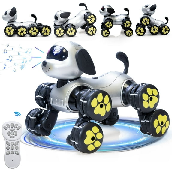 SaveJoy Remote Control Smart Dogs with Infrared Gesture, Interactive Toy Robot Dog, Toy Puppy RC Pets Electric Toys for Boys Girls Toddlers Age 3+