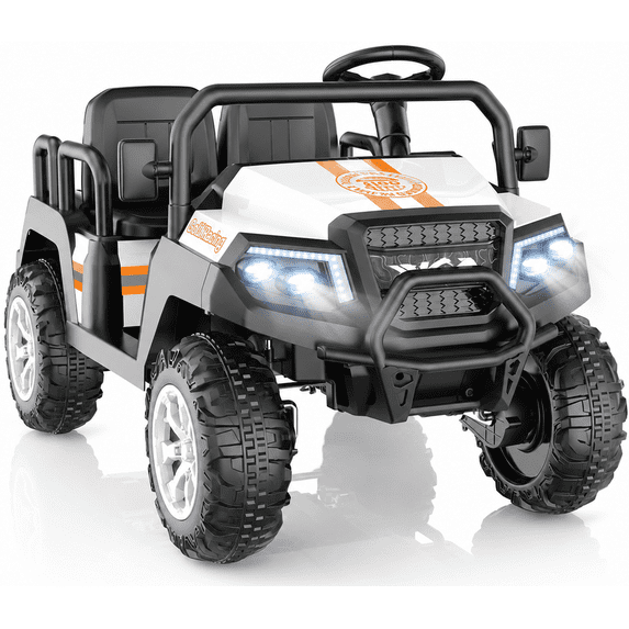 SaveJoy 24V 4 Seater Powered Ride on Car with Parent Remote Control, Electric Car Ride on Toys, Ages 3-8 Gifts