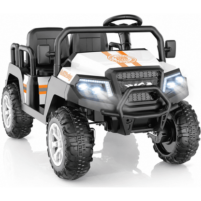SaveJoy 24V 4 Seater Powered Ride on Car with Parent Remote Control, Electric Car Ride on Toys, Ages 3-8 Gifts