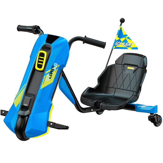 ORFELD 24V Kids Electric Go Kart,High-Power Battery Ride-On Toy with Safety Belt,Outdoor Drift Cart for Ages 6+,Ideal Gift for Boys & Girls,Blue