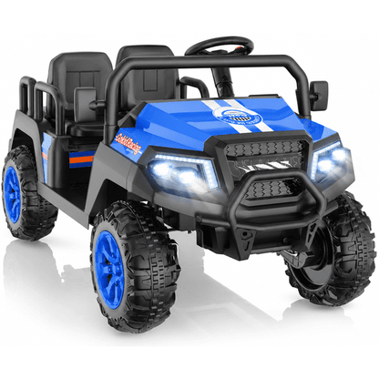 SaveJoy 24V 4 Seater Powered Ride on Car with Parent Remote Control, Electric Car Ride on Toys, Ages 3-8 Gifts