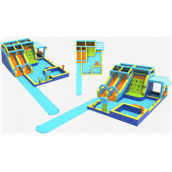 SaveJoy Bounce House with Blower, Inflatable Water Silde for Kids, Jump House Outdoor Toys for Backyard, 93198T