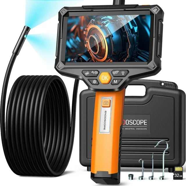 Wireless Endoscope, 6 LED Lights Borescope Camera, 7.9mm 3 in 1 USB Snake Camera, IP67 Inspection Camera for OTG Android, iPhone (10ft, Type-C, Micro, Lightning)