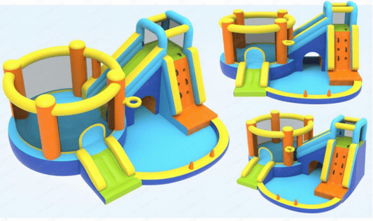 SaveJoy Bounce House with Blower, Inflatable Water Silde for Kids, Jump House Outdoor Toys for Backyard, 93245T