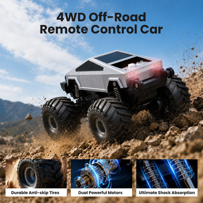 SaveJoy Cyber Remote Control Car with Charging Station, 1:20 4WD Amphibious RC Monster Truck, Waterproof Toy Gift for Boys 6-12