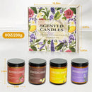 ORFELD Scented Candles Set, 4 Pack 32oz Soy Candles for Home Scented, Gifts for Women Men