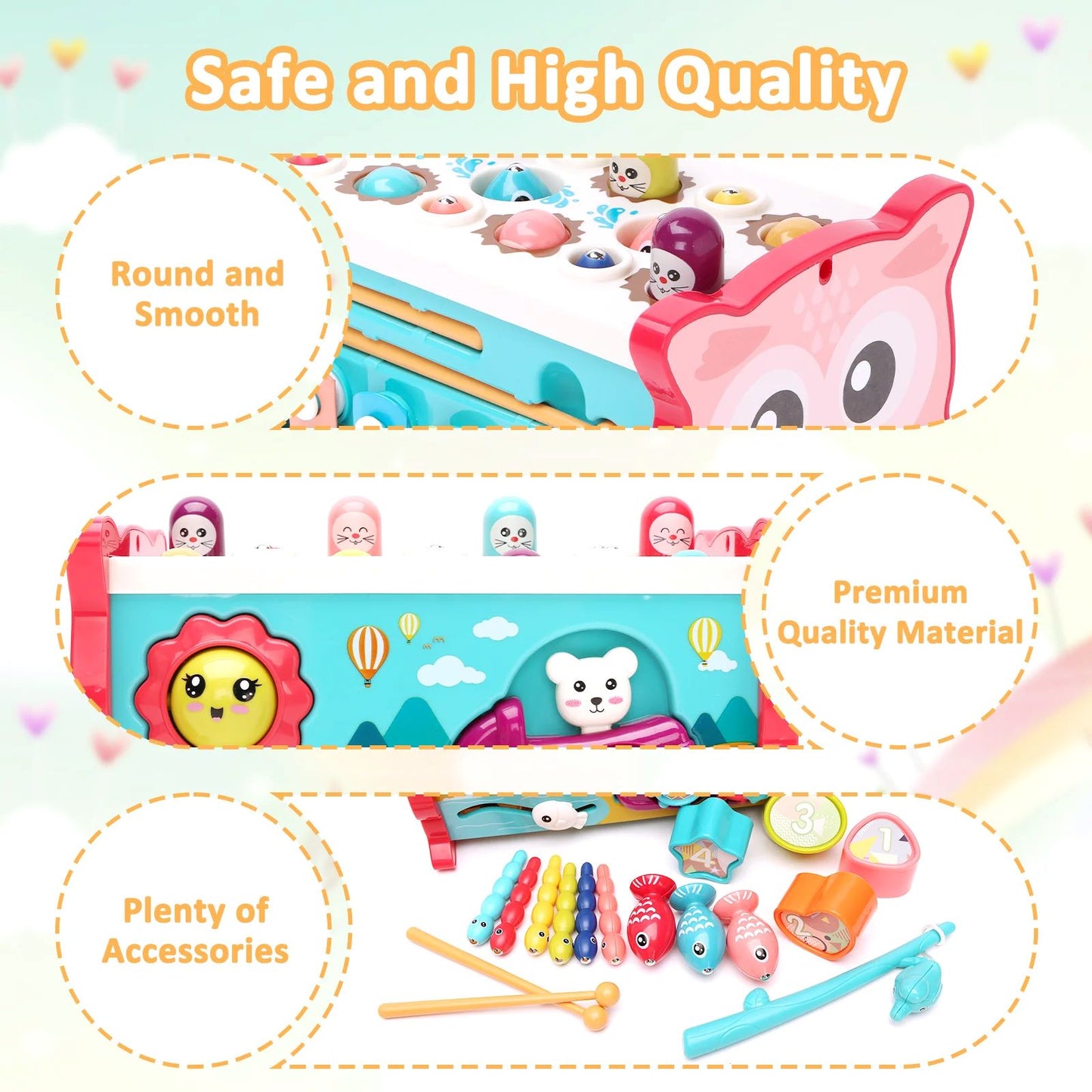ORFELD Learning Toys 8 in 1 Baby Busy Toys Toddler Educational Gifts for Kids 1- 3Y Boys & Girls