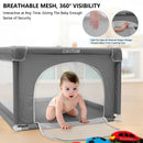 Baby Playpen, CAUTUM Small Play Yard Fence for Toddlers Activity Center 36"x 36"x26.5" BPA-Free, Gray Unisex