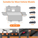 Waterproof Dog Car Hammock Nonslip Backseat Dog Cover with Mesh Window 600D Scratchproof Pet Seat Protector for Cars, Trucks and SUVs