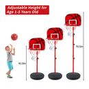 SaveJoy Basketball Hoop for Kids, Adjustable Indoor Basketball Hoop for Age 2-5-8