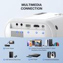 ORFELD Mini Projector, Native 1080P Outdoor Movie Projector, Led HDMI Projector, 9000 Lux x120"
