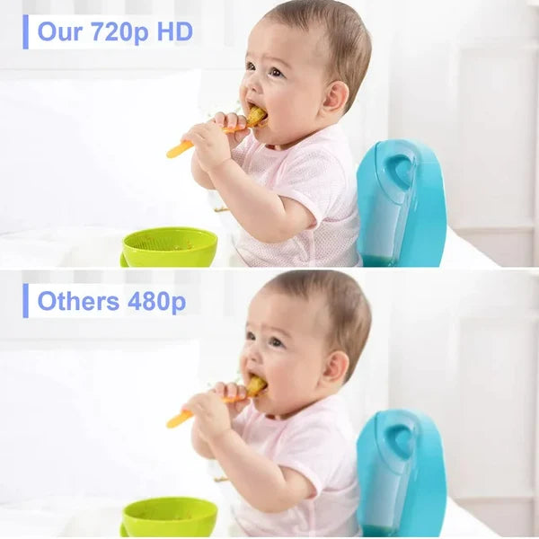CAUTUM Video Baby Monitor, Indoor Security Camera for Baby Monitor, 720p HD Resolution, Lullaby Player