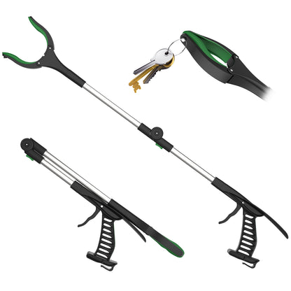 Grabber Tool, ORFELD 32" Foldable Reacher Lightweight Extra Long Trash Claw Grabber, Arm Extension Litter Picker with Shoe Horn