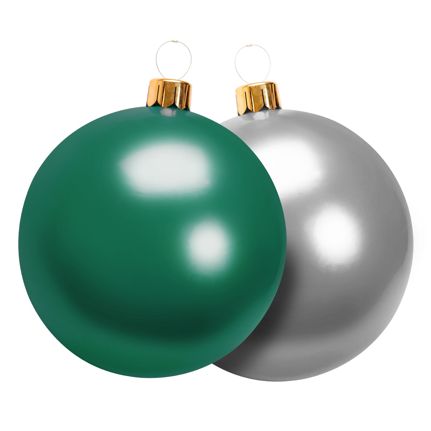 Inflatable Christmas Ornament, 30" PVC Oversize Christmas Balloon Home Yard Decoration Xmas Gift Green