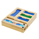 Ziplock Bag Storage Organizer, CAUTUM Bamboo Foil and Plastic Wrap Dispenser with Cutter, 6 in 1 Ziplock Bag Container for Kitchen Drawer