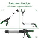 ORFELD Reacher Grabber Tool, 32" Foldable Claw Grabber with Light, Arm Extension