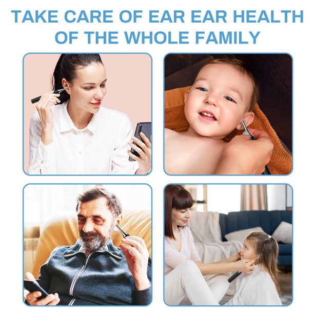 Ear Wax Removal Endoscope, 1080P HFD Visual Wireless Earwax Cleaner with 6 LED Lights, Waterproof Plastic Ear Camera Earpicks Compatible iPhone, iPad and Android