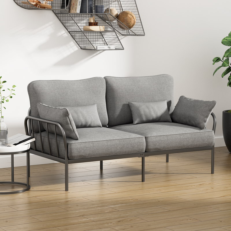 Modern metal frame couch deals