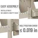 Adirondack Chair, HOMPANY Foldable Plastic Outdoor Lounge Deck Chairs, Camel Gray