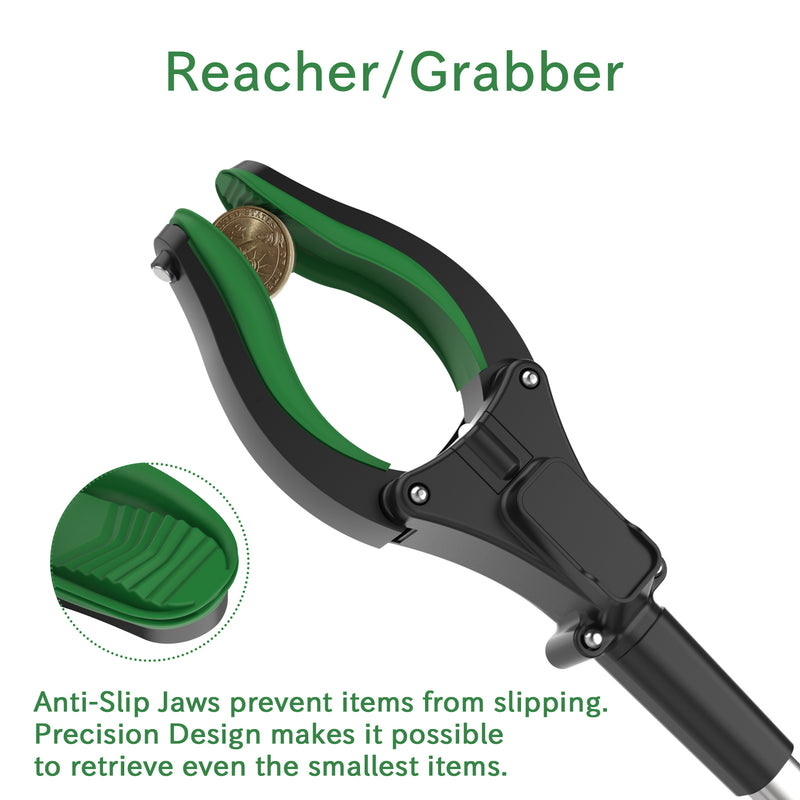 ORFELD Reacher Grabber Tool, 32" Foldable Claw Grabber with Light, Arm Extension