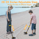 Metal Detector for Kids, CAUTUM Waterproof Search Coil 28" to 35" Adjustable Lightweight Metal Detector, Yellow