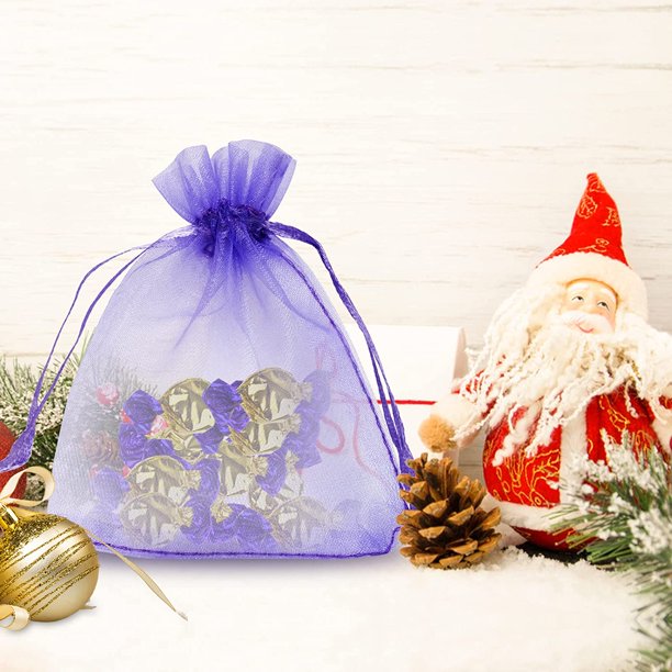 100PCS Organza Bags, 4x6 Inch Drawstring Gift Bags, Favor Bags, Mesh Sheer Gift Bags Set, Jewelry Organza Bags for Birthday, Thanksgiving, Christmas, Wedding Party, Baby Shower(Mulit Color)