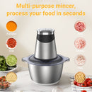 ORFELD Meat Grinder Electric, 8 Cup Stainless Steel Bowl Food Processor, 2 Speeds Meat Chopper for Beef Vegetables Fruits Nuts, 4 Sharp Blades, 300W, Kitchen Gift for Salad Lovers