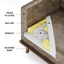 Accent Chair, HOMPANY PU Leather Armchair for Living Room, Bedroom, Bronze