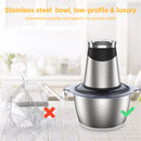 ORFELD Meat Grinder Electric, 8 Cup Stainless Steel Bowl Food Processor, 2 Speeds Meat Chopper for Beef Vegetables Fruits Nuts, 4 Sharp Blades, 300W, Kitchen Gift for Salad Lovers