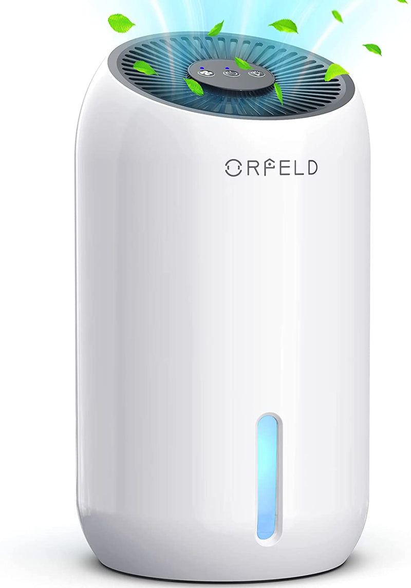 ORFELD Dehumidifier, 30oz(860ml) Dehumidifiers for Home, 2200 Cubic Feet(240sq ft) Small Dehumidifier with 7 Colors LED Light, Portable and Quiet Dehumidifier