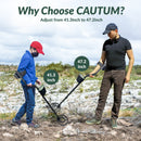 Metal Detector for Adults & Kids, CAUTUM High Accuracy Adjustable Gold Detector with 8.5" Waterproof Coil and Headphone
