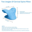 Neck and Shoulder Relaxer, Cervical Traction Device Neck Stretcher for TMJ Pain Relief, Chiropractic Pillow Blue