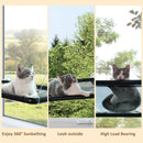 Cat Window Perch, ORFELD Cat Hammock Window Seat L 24" x W 15", Safety Cat Shelves, Black