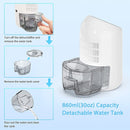 ORFELD Dehumidifier, 30oz(860ml) Dehumidifiers for Home, 2200 Cubic Feet(240sq ft) Small Dehumidifier with 7 Colors LED Light, Portable and Quiet Dehumidifier
