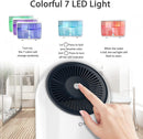ORFELD Dehumidifier, 30oz(860ml) Dehumidifiers for Home, 2200 Cubic Feet(240sq ft) Small Dehumidifier with 7 Colors LED Light, Portable and Quiet Dehumidifier