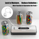 FEZEN Vacuum Sealer Machine, Automatic Food Sealer for Food Savers with Starter Kit, Dry & Moist Modes, LED Screen Indicator, Compact Vacuum Sealer, Easy to Clean, Silver&Black
