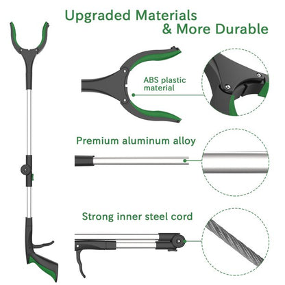 ORFELD Reacher and Grabber, 32" Foldable Rotatable Pick up Tool, Easy to Store Grabbers for Reaching