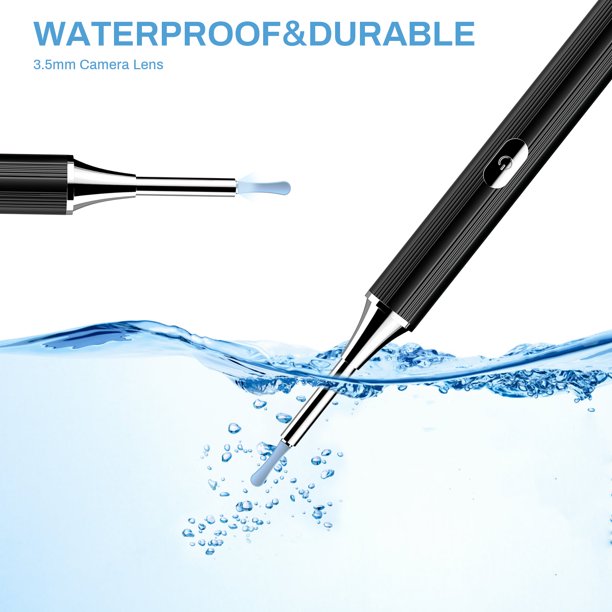 Ear Wax Removal Endoscope, 1080P HFD Visual Wireless Earwax Cleaner with 6 LED Lights, Waterproof Plastic Ear Camera Earpicks Compatible iPhone, iPad and Android